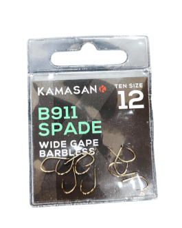 Kamasan B911 Spade Wide Gape Barbless 12