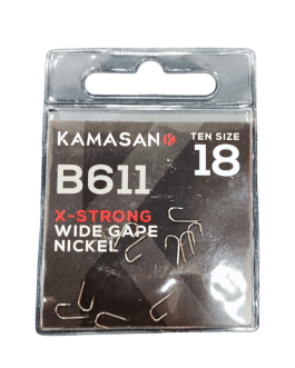 Kamasan B611 X-Strong Wide Gape Nickel 18