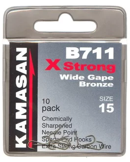 Kamasan B611 X-Strong Wide Gape Nickel 15